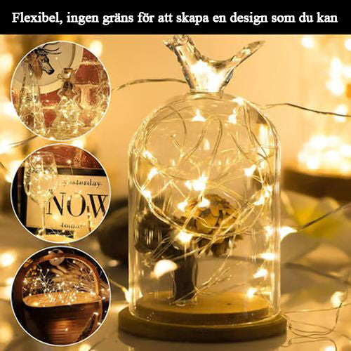 🎁Jul 🌲8 lägen 100-600 LED Firefly Twinkle String Lights