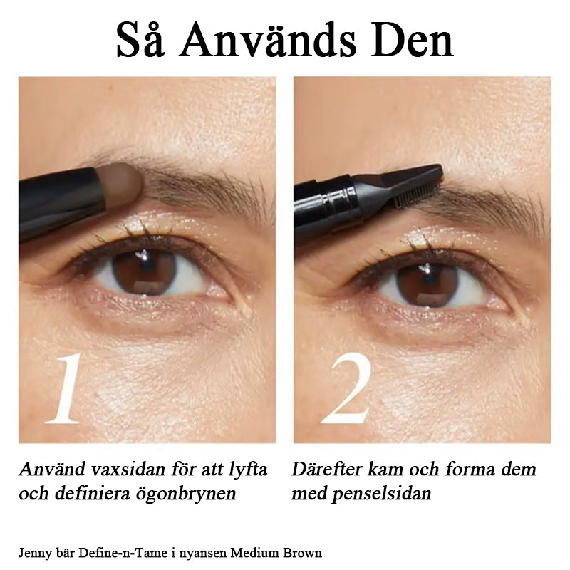 🌟 Lättanvänd 2-i-1 ögonbrynspenna