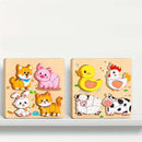 3D träpussel i pedagogiskt format