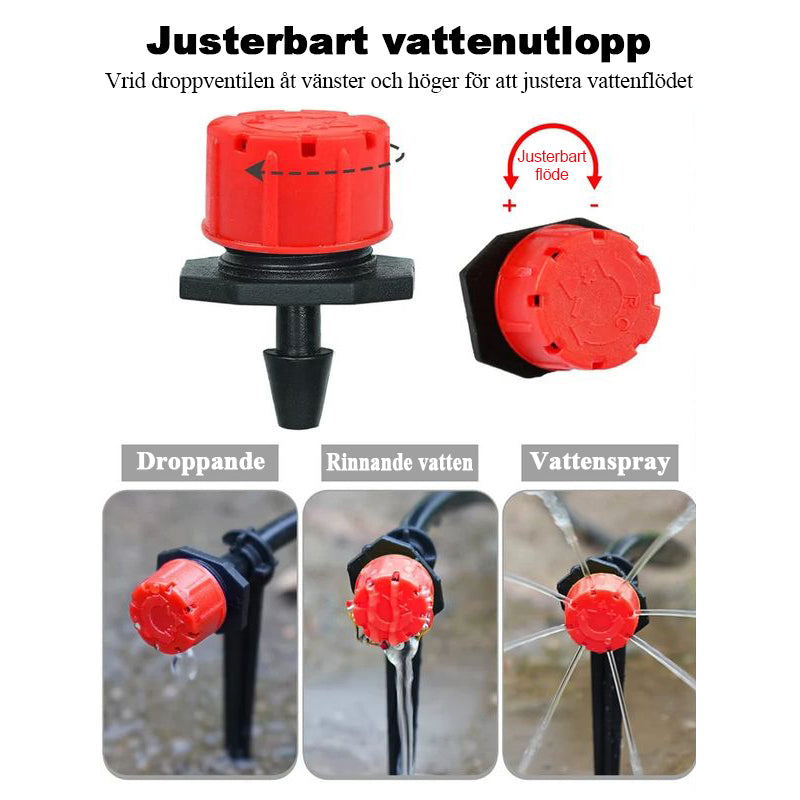 Justerbara bevattningsdroppar