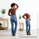 👖Jeans med hög stretch och magkontroll