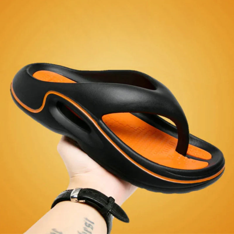 Bekväma sommarflip-flops med tjocka sulor