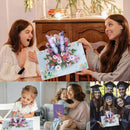 3D-popup-hälsningskort med en fjäril och prästkrage i livfulla färger