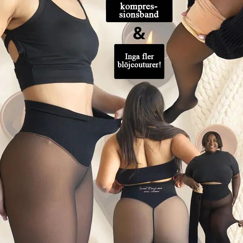 Högmidjade stretchiga shaping-tights