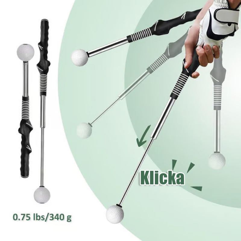 Teleskopisk klubba, infällbar golfsvingträningshjälpmedel