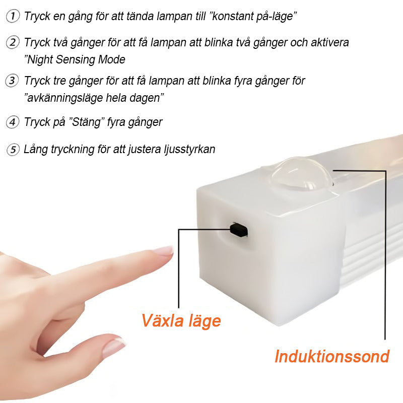 💡No-punch smart sensor magnetiskt uppladdningsbart LED-ljus