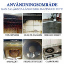 Skummande rengöringsmedel för tunga oljefläckar