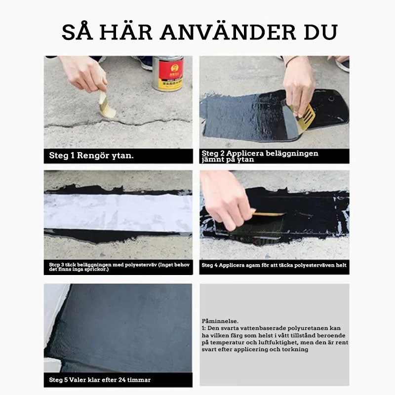 Vattentätning och läckagereparation Miljövänlig beläggning