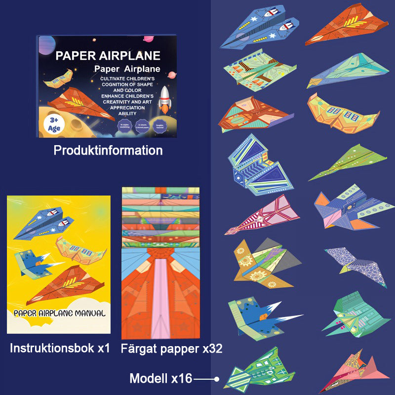 ✈️✨ Gör-det-själv-bok med pappersflygplan