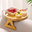 Trä sidobord soffa armstöd