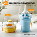 2-i-1 hopfällbar silikoniskopp