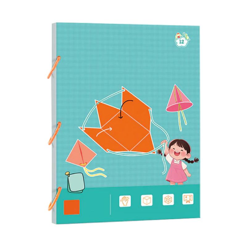 🔥Bästa presenten👶✨Dragsnöre 3D-geometri lärobok
