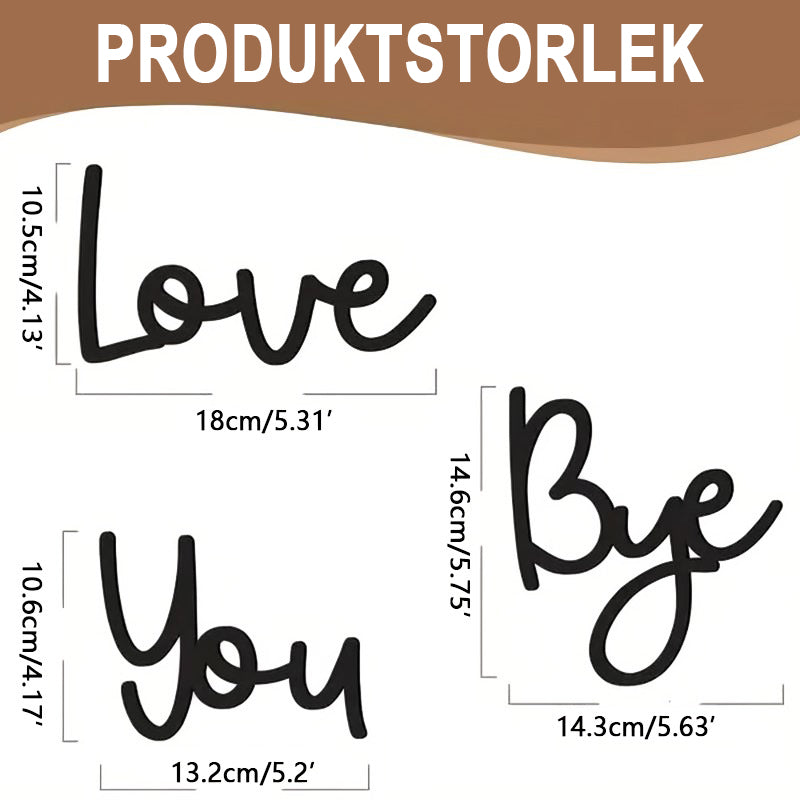 Trä vägghängande skylt dekoration