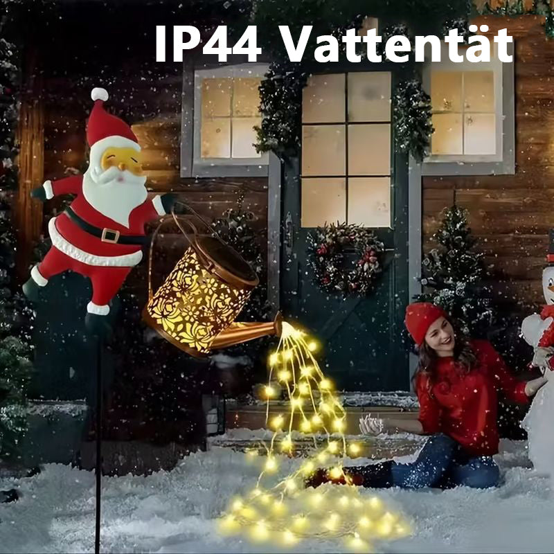 🎅 Solcellsdriven vattenkokarlampa med jultomtenmotiv