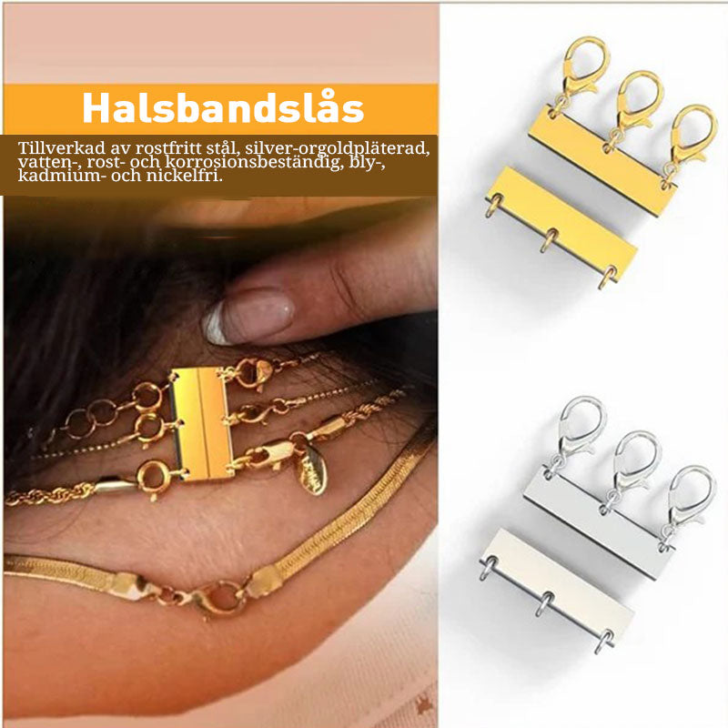 Flera halsband lagerspännen