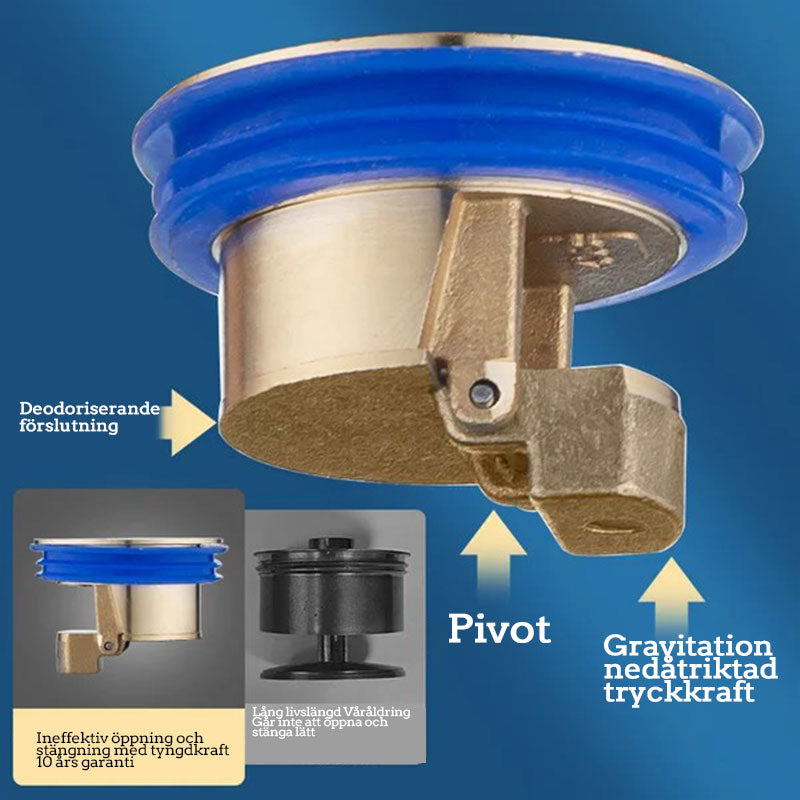 Stuprör Universal golvavloppskärna i mässing Anti-Odor Deodorizer