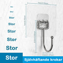 Kraftiga självhäftande väggkrokar - Spikfri montering för kök, badrum och kontor!