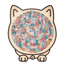 (💖Den perfekta presenten för kattälskare) 🔥🐈135-bitars träpussel med kattmotiv i Morandi-färger🐾