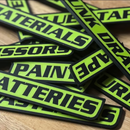 Set med 12 magnetiska etiketter för verktygslådor