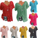 Löst sittande, avslappnad T-shirt med V-hals och korta ärmar