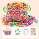 Poppärlor för smycketillverkning av barn