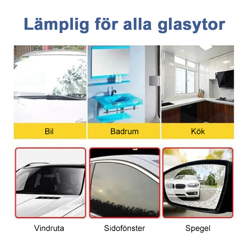 Avlägsnare av oljefilm på glas