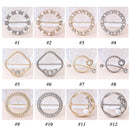 Klassiskt spänne med pärl- och strassstenar (2 ST)