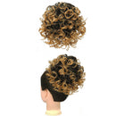 Lös, kort, lockig knut med elastiskt snöre