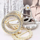 Klassiskt spänne med pärl- och strassstenar (2 ST)