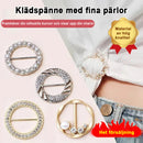 Klassiskt spänne med pärl- och strassstenar (2 ST)