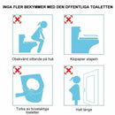 Bionedbrytbart engångsskydd i plast för toalettsits