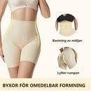 Shorts med hög midja som kontrollerar magen