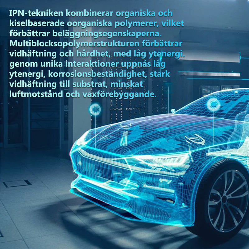 Hydrofob nanobeläggning för snöröjning av motorfordon