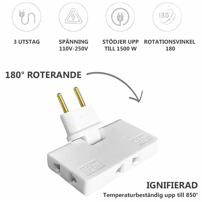 180° vridbart 3-vägs uttag