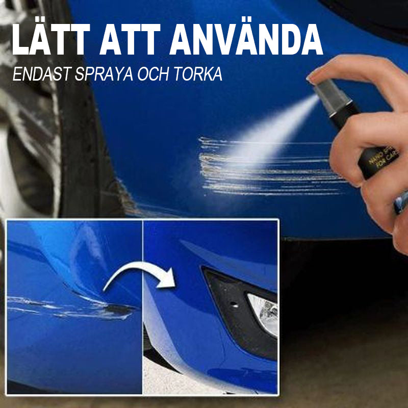 Spray för att reparera repor på bilar