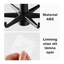 360° roterande fällbar krok