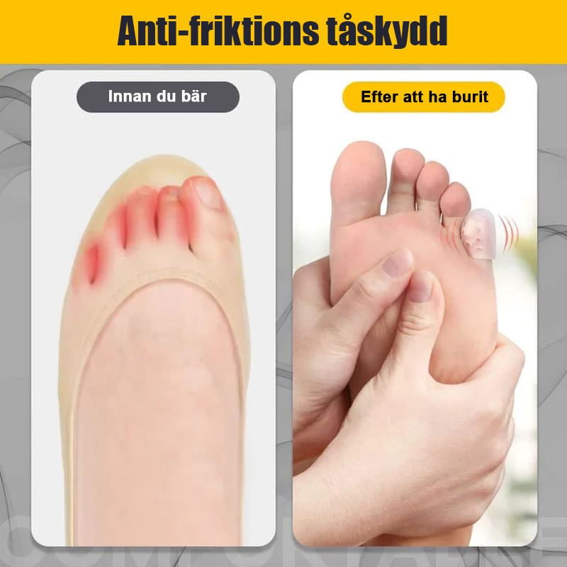 Tåskydd av silikon mot friktion