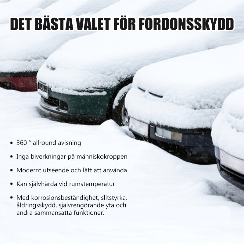 Hydrofob nanobeläggning för snöröjning av motorfordon