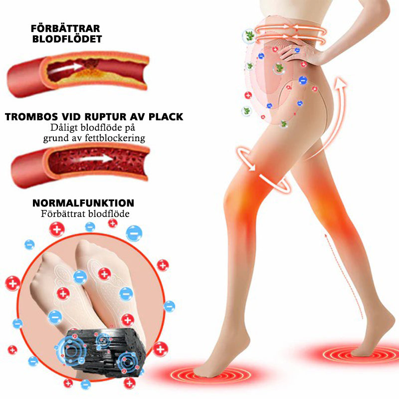 Tourmaline självuppvärmande kroppsformande strumpbyxa