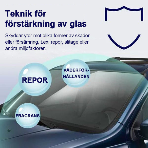 Spray mot imma och förstärkning av glas