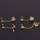 Mystery Lila Opal Kedjeörhänge