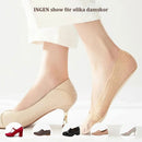 No Show-innerstrumpor med spets för kvinnor