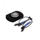 LÄSGLASÖGON FÖR BLÅTT LJUS FYRKANTIGA VIKBARA METALLGLASÖGON