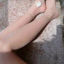 Pärlemorskimrande silkesstrumpor Sexiga nylonstrumpbyxor