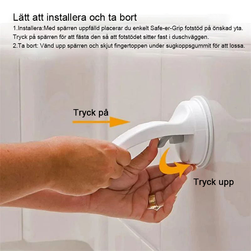 Fotstöd för dusch