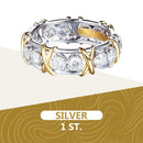 Moissanite magnetisk lymfatisk ring