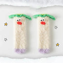 Korallfärgade 3D-strumpor i sammet