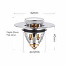 Universellt infällbart avloppsfilter i rostfritt stål