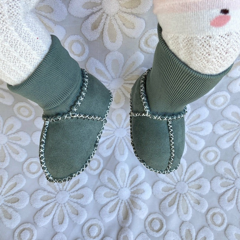 Varm päls babysocka skor