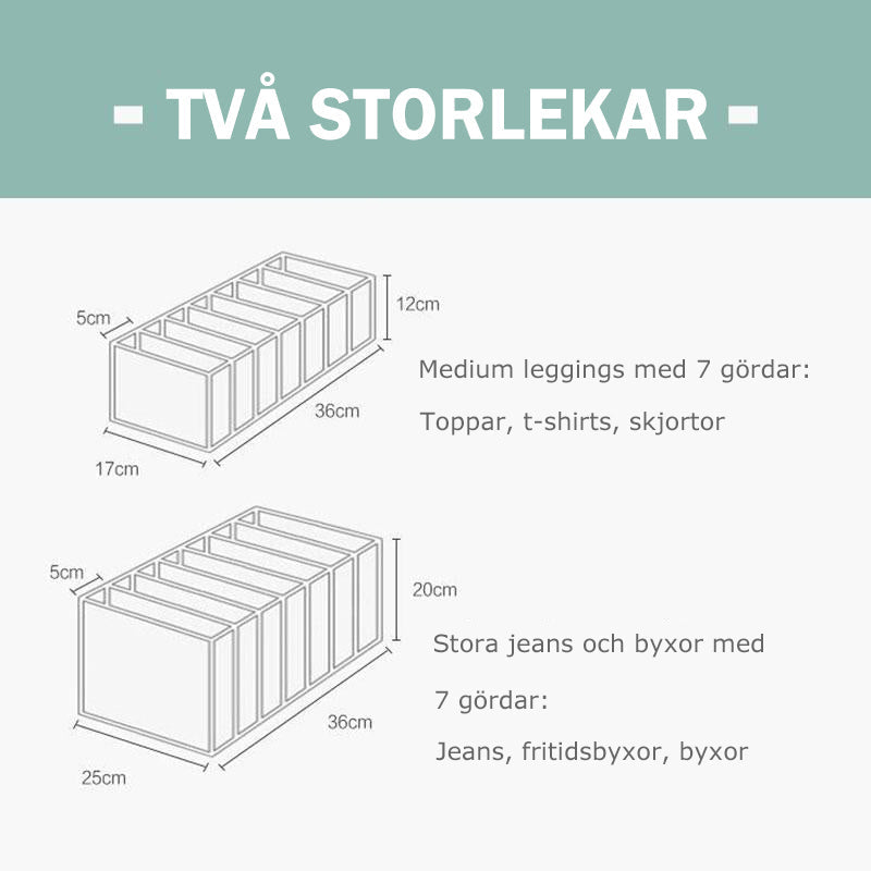 GARDEROB KLÄDER ORGANISATOR